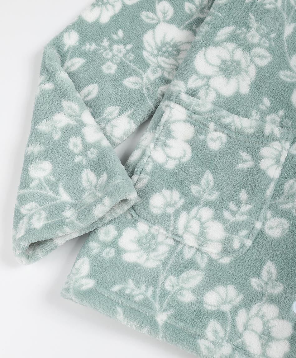 Pijama mujer coral camisero floreado