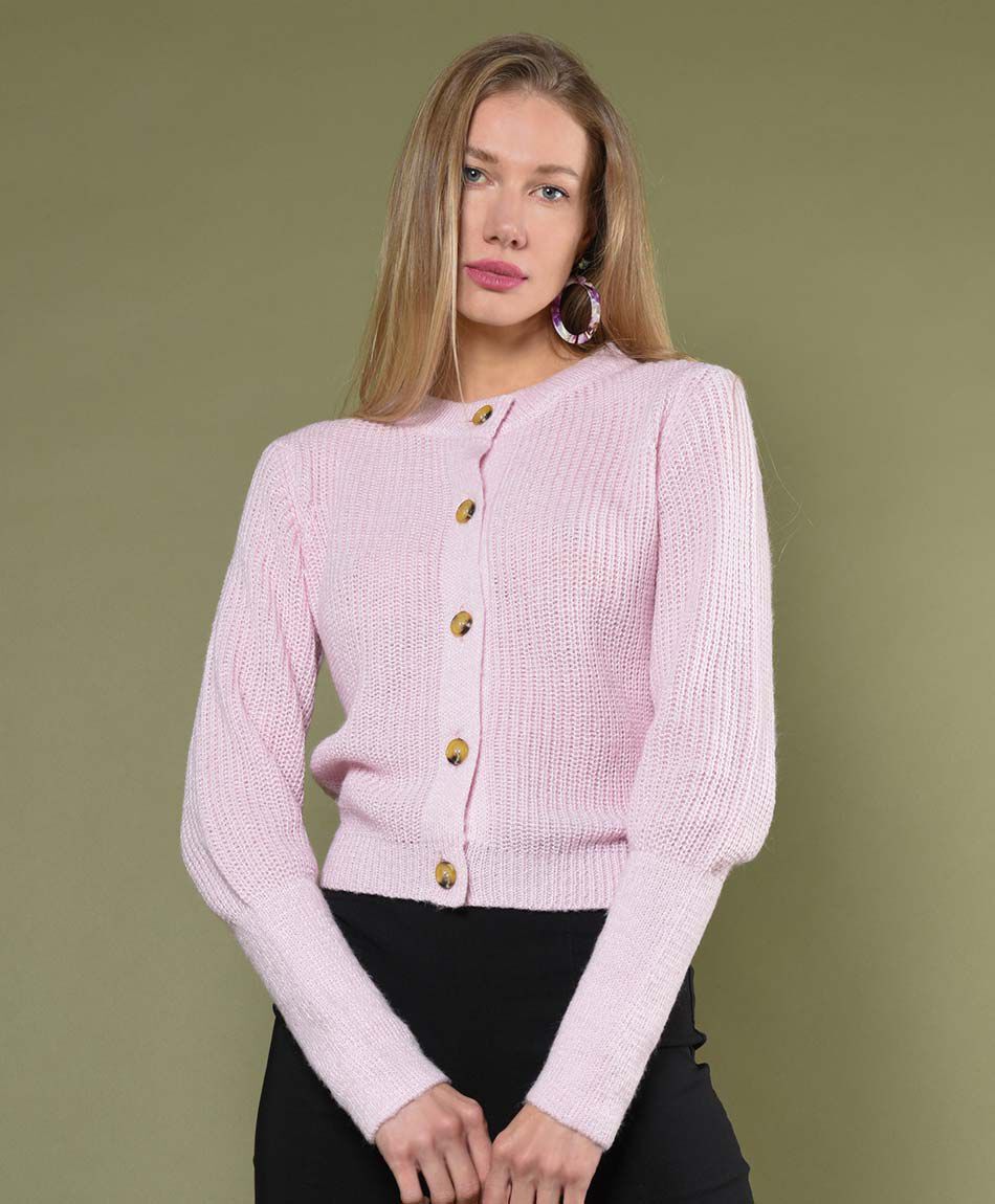 Cardigan botones cuello redondo