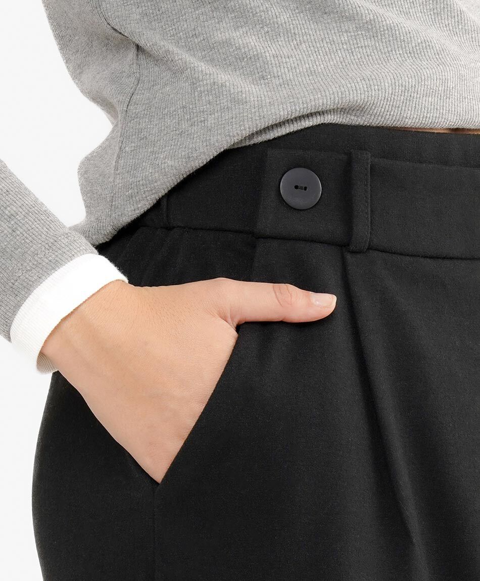 Pantal&oacute;n mujer pretina botones black