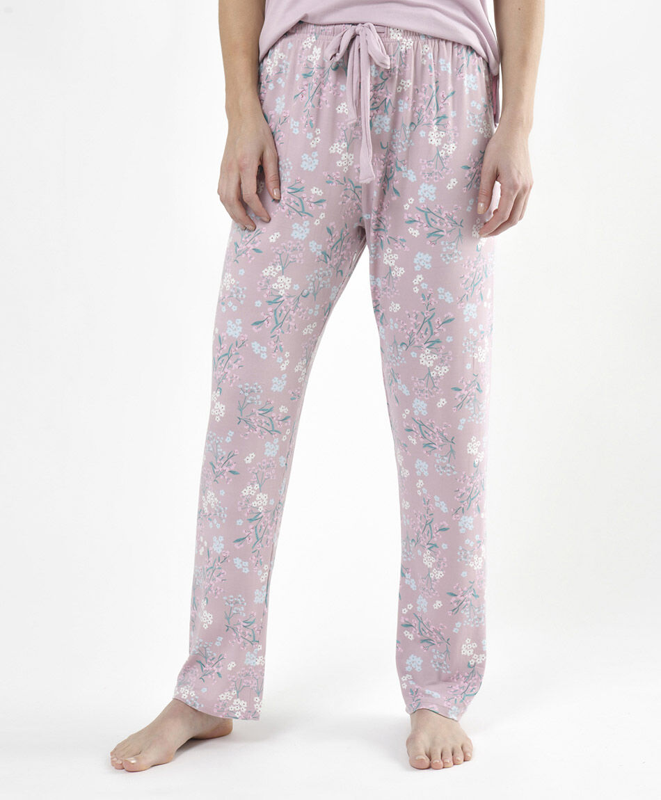 Pijama mujer floral encaje 2 piezas