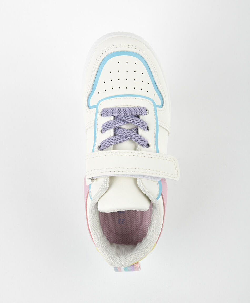 Zapatilla infantil colores pasteles velcro
