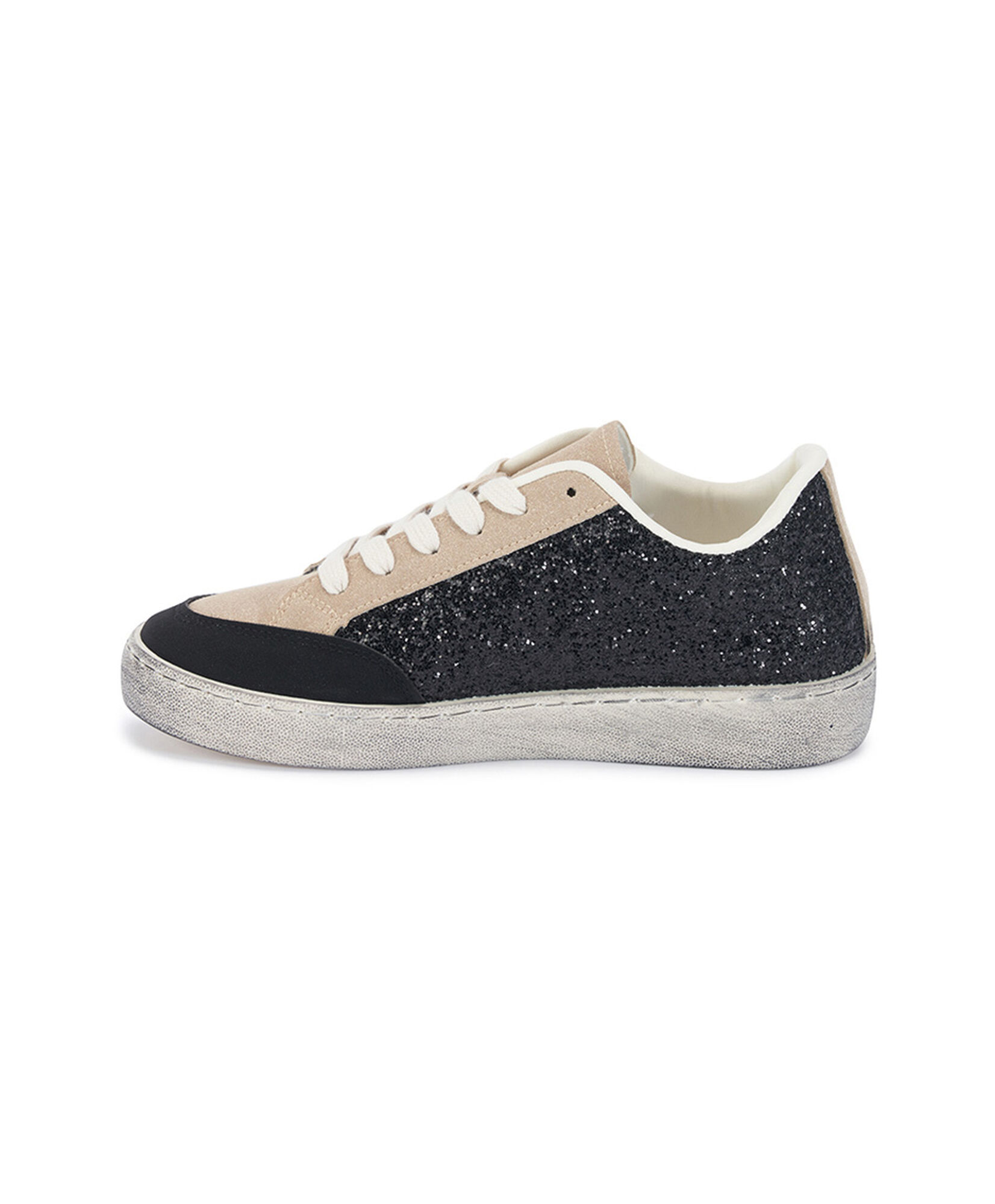 Zapatilla mujer bicolor brillos Zapatilla mujer bicolor brillos