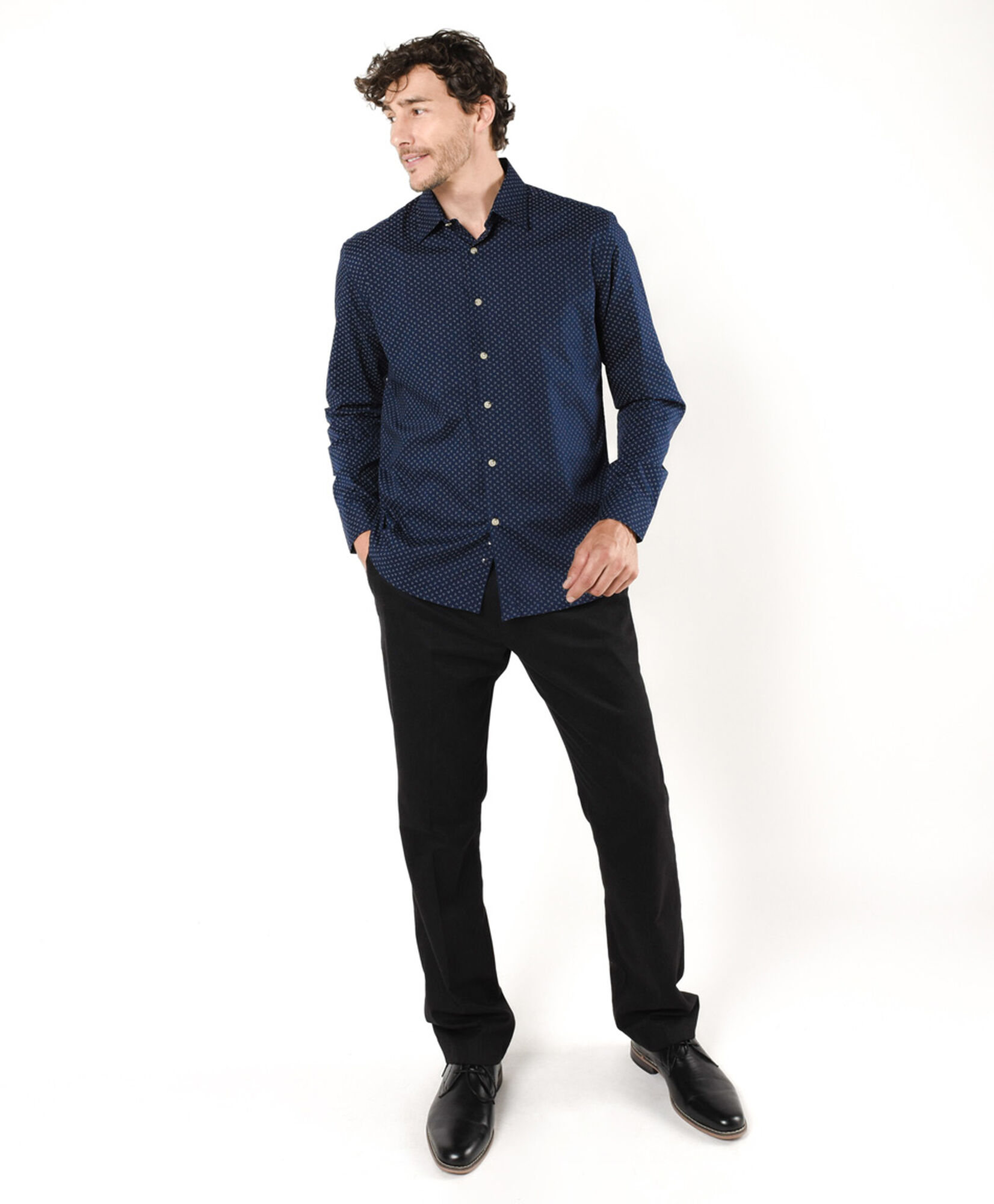 Camisa hombre puntos azul Camisa hombre puntos azul
