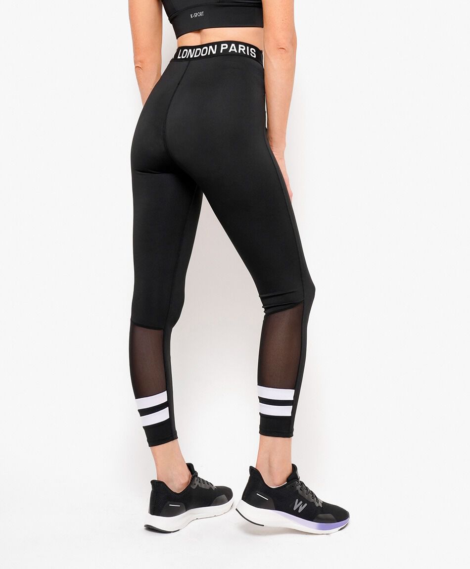 Calza mujer mesh pantorrillas tiro alto