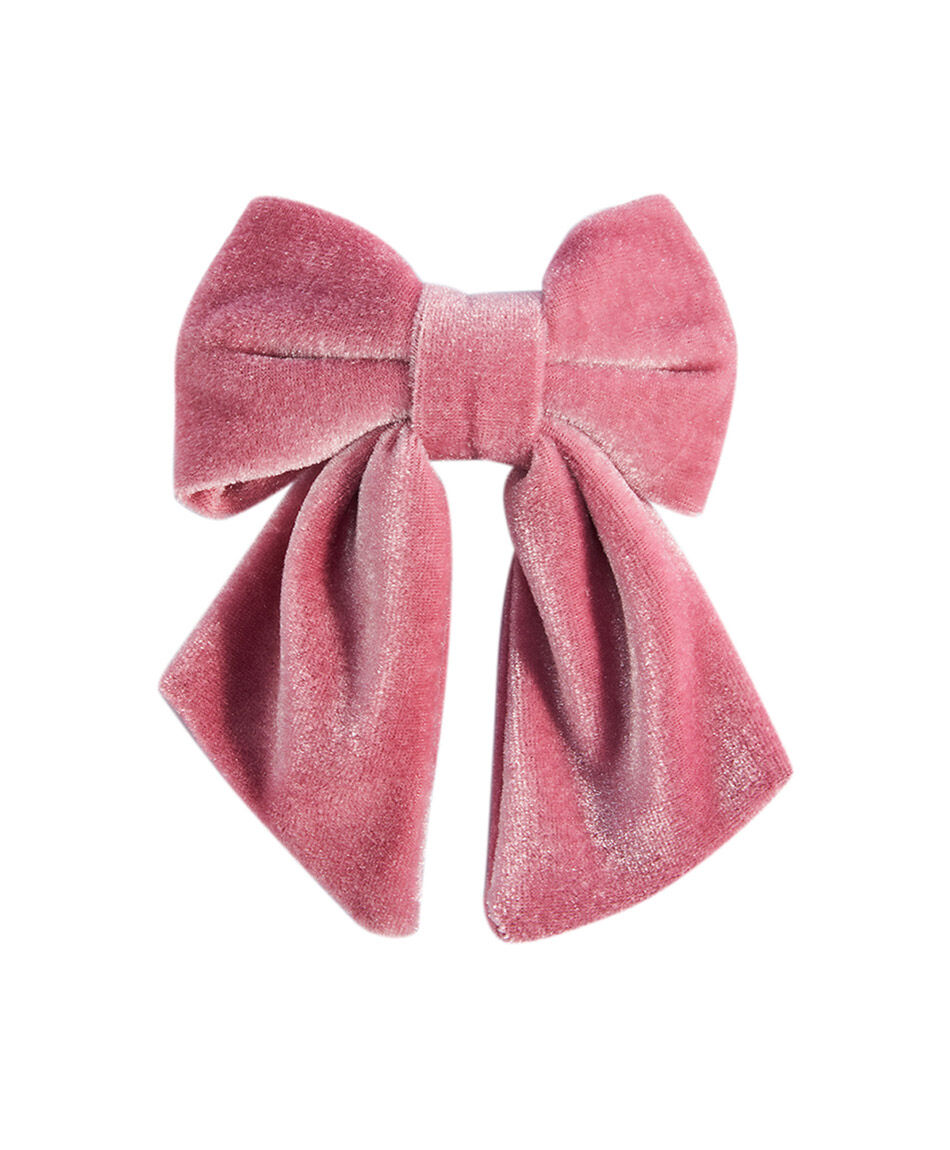 Pinche infantil cinta rosada velvet
