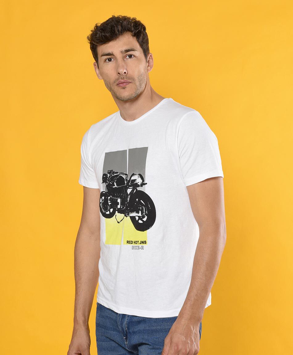 Polera manga corta cuello redondo