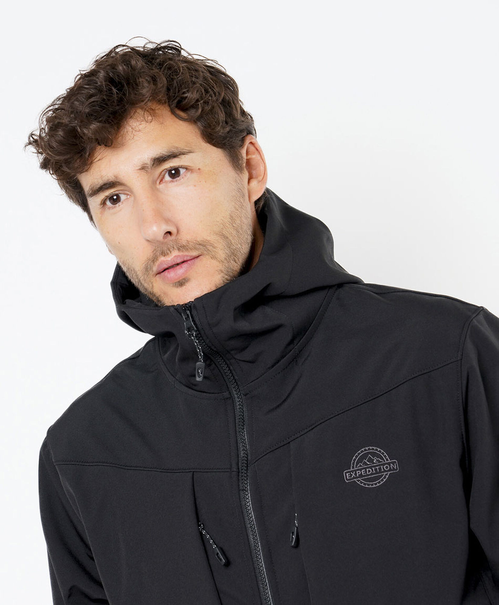 Chaqueta hombre soft shell negra Chaqueta hombre soft shell negra