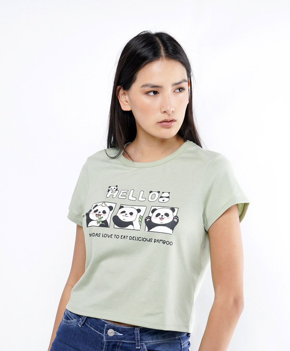Polera mujer pandas