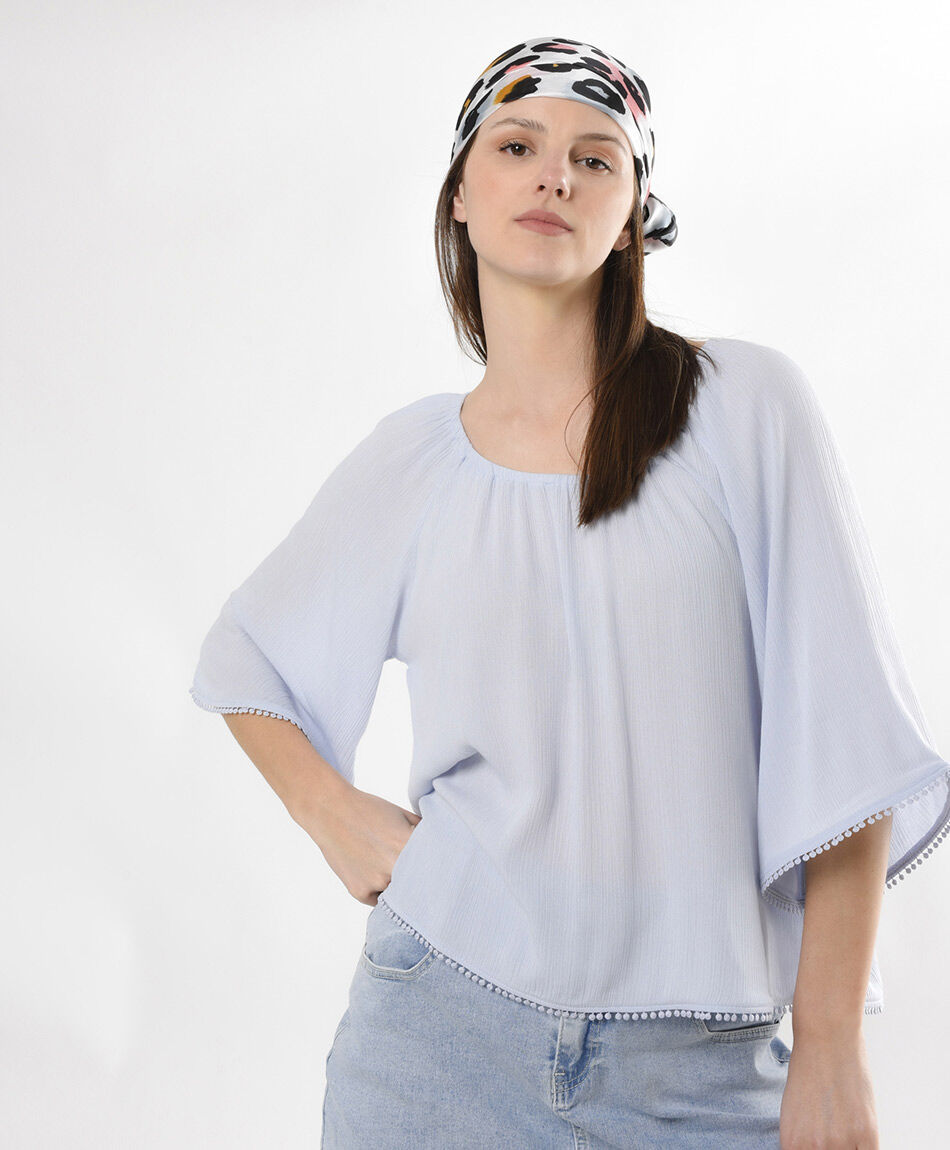 Blusa mujer corrugada