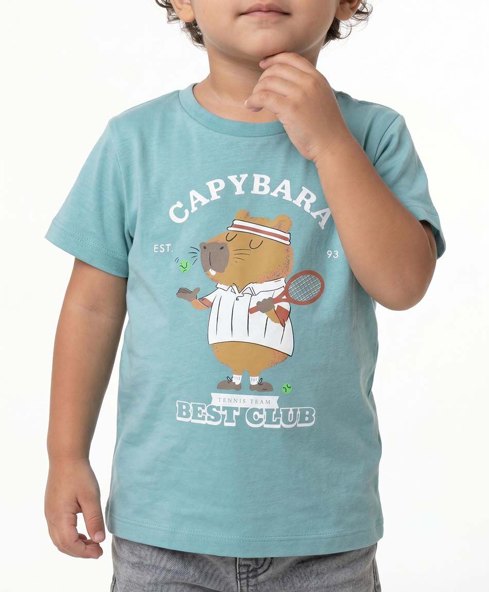 Polera beb&eacute; capibara tenis