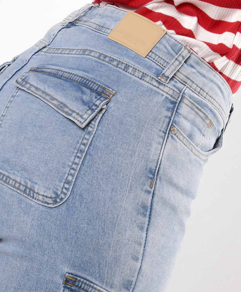 Jeans mujer cargo skinny fit
