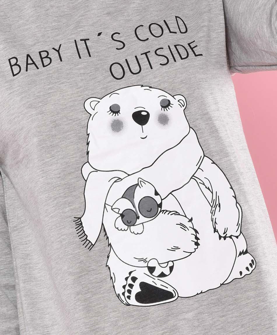 Camisola corta mujer oso