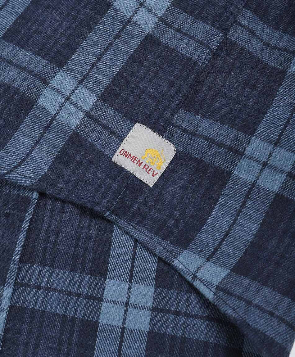 Camisa hombre franela azul