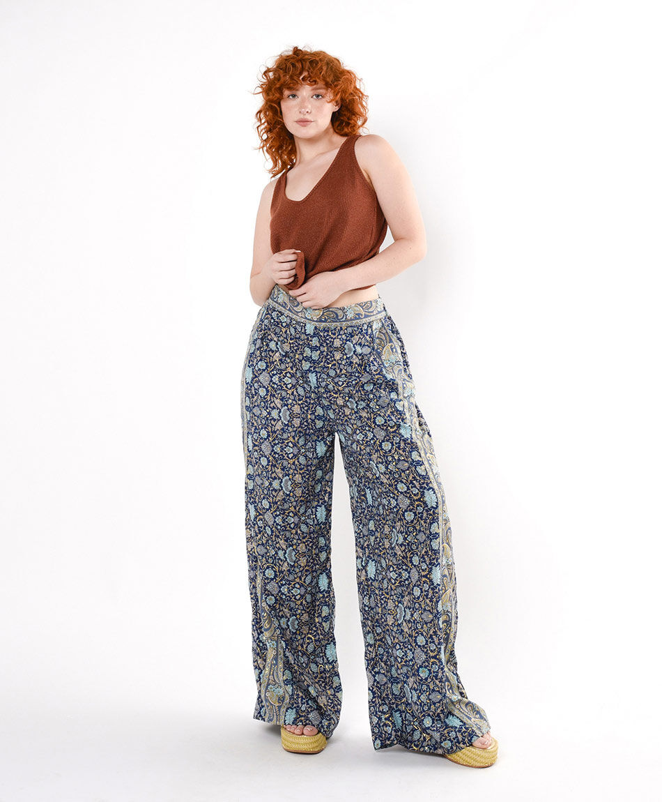 Pantalón mujer print extra wide