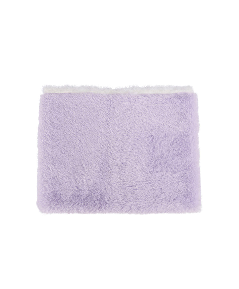 Cuello ni&ntilde;a corderito purpura