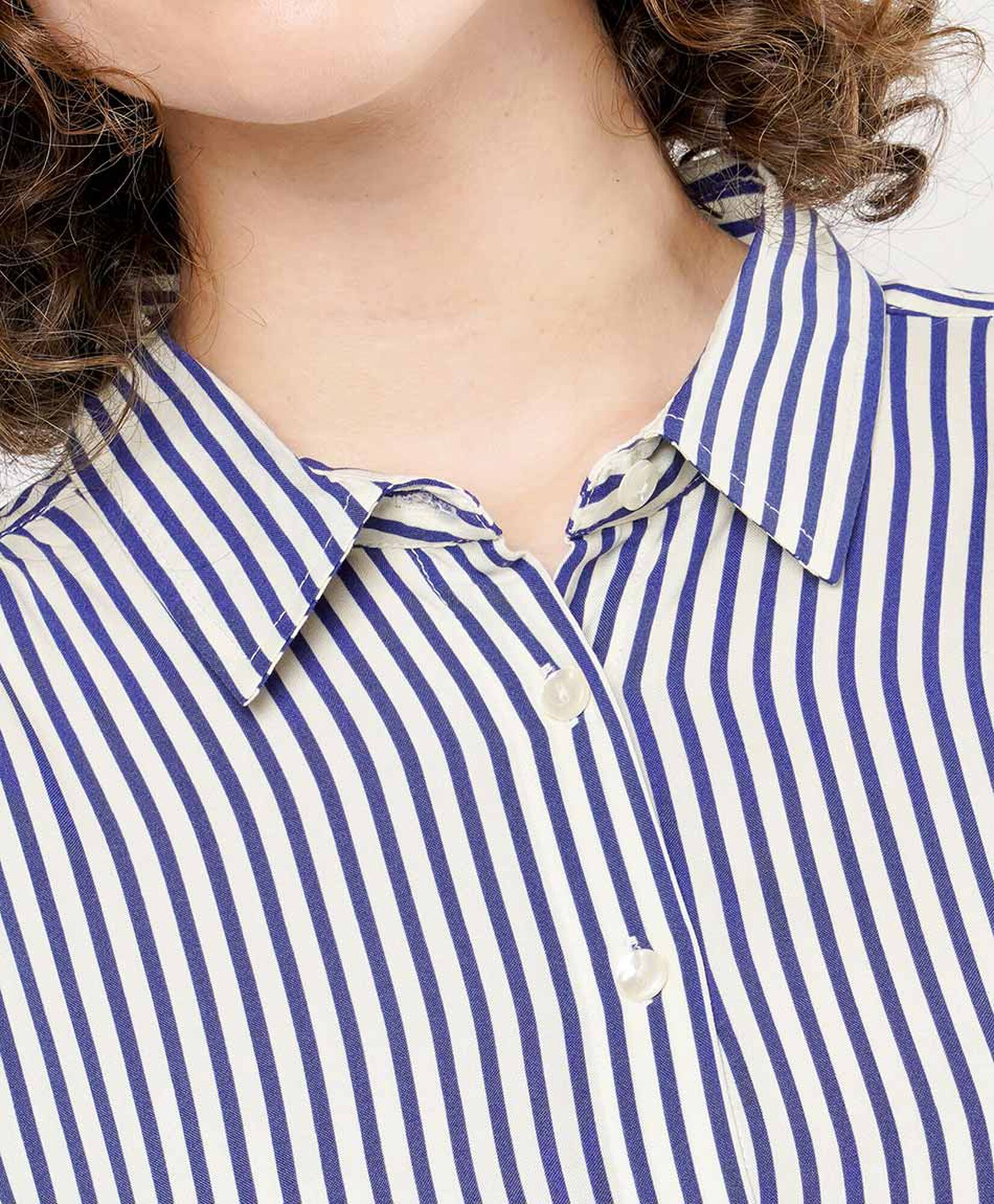 Blusa mujer listas mini manga Blusa mujer listas mini manga