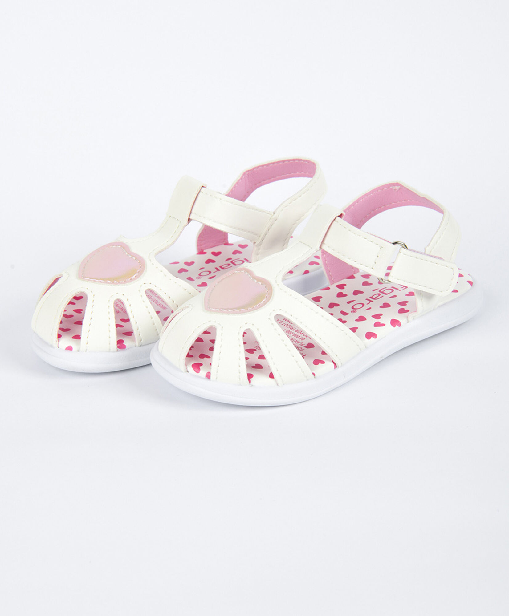 Sandalia niña (20 a 25) corazón blanca Sandalia niña (20 a 25) corazón blanca