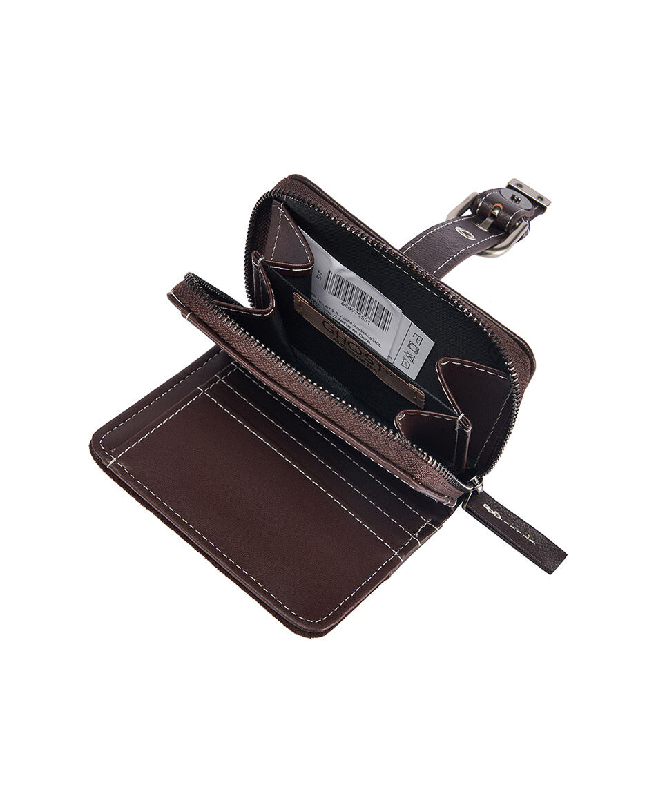 Billetera mujer suede hebilla