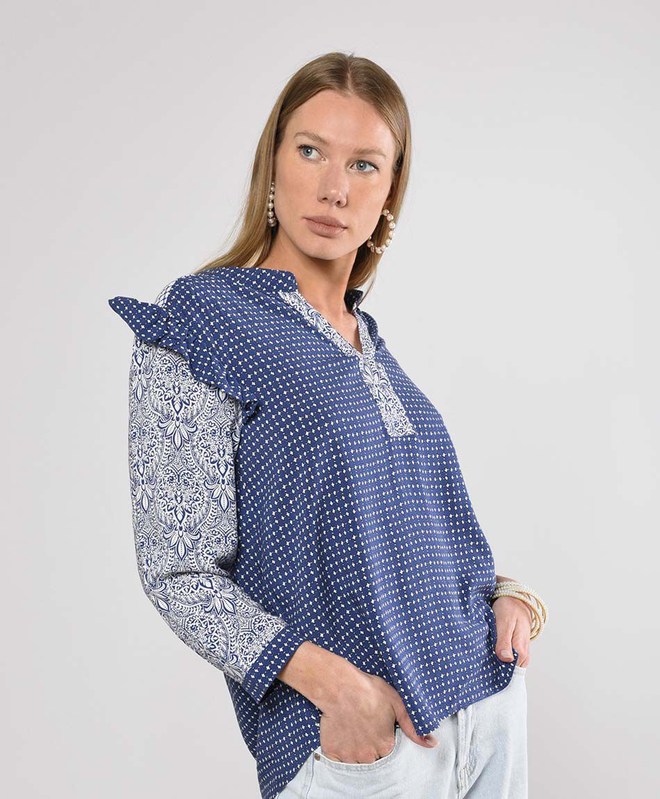 Blusa mujer patchwork