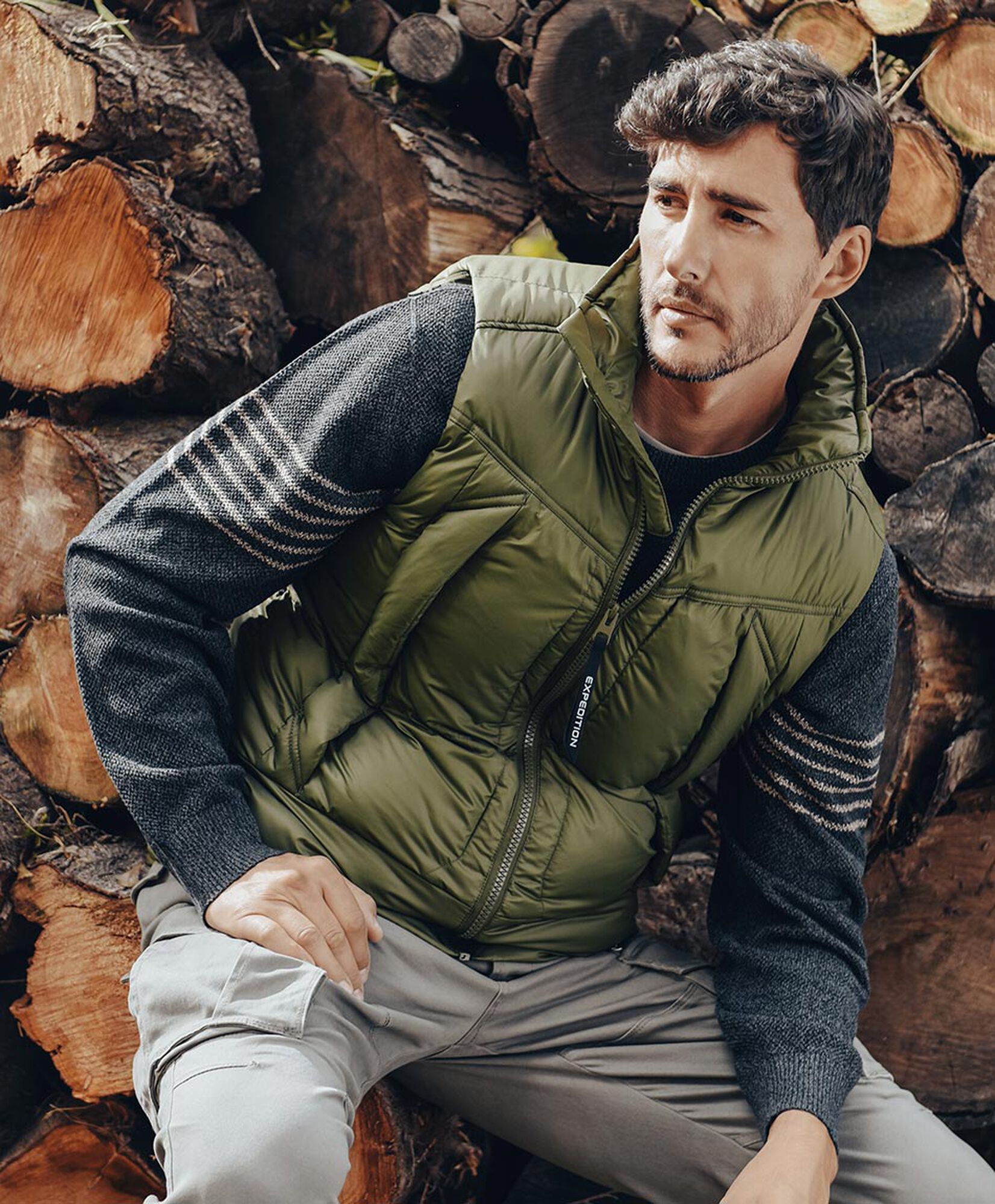 Parka hombre sin mangas cierres Parka hombre sin mangas cierres