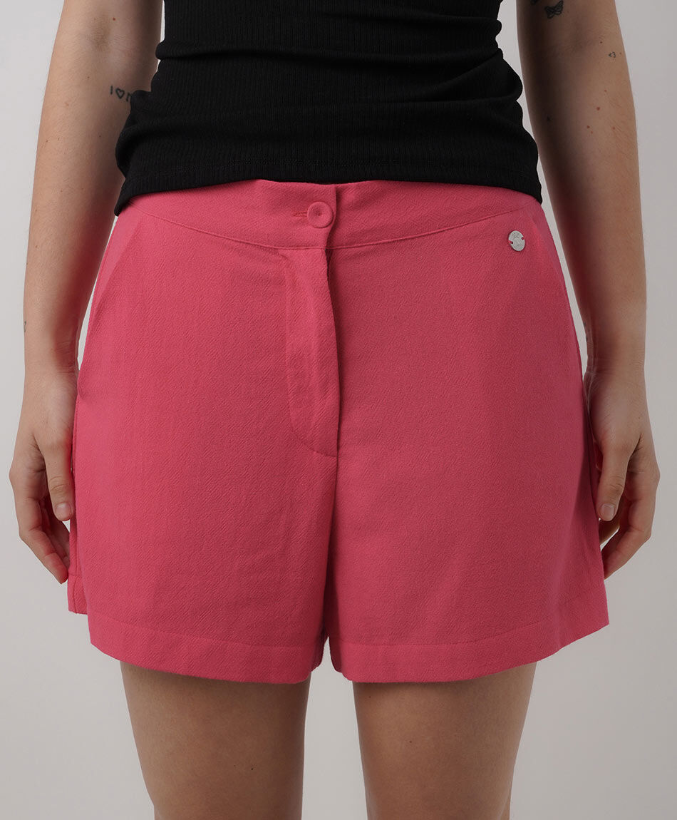 Short mujer lino fucsia