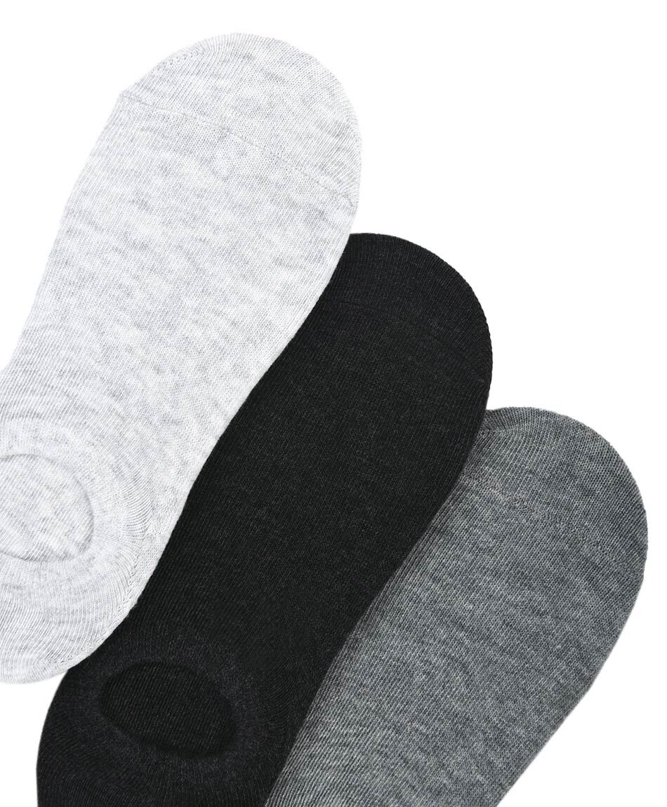 Pack 3 calcetines mujer jaspeado invisible