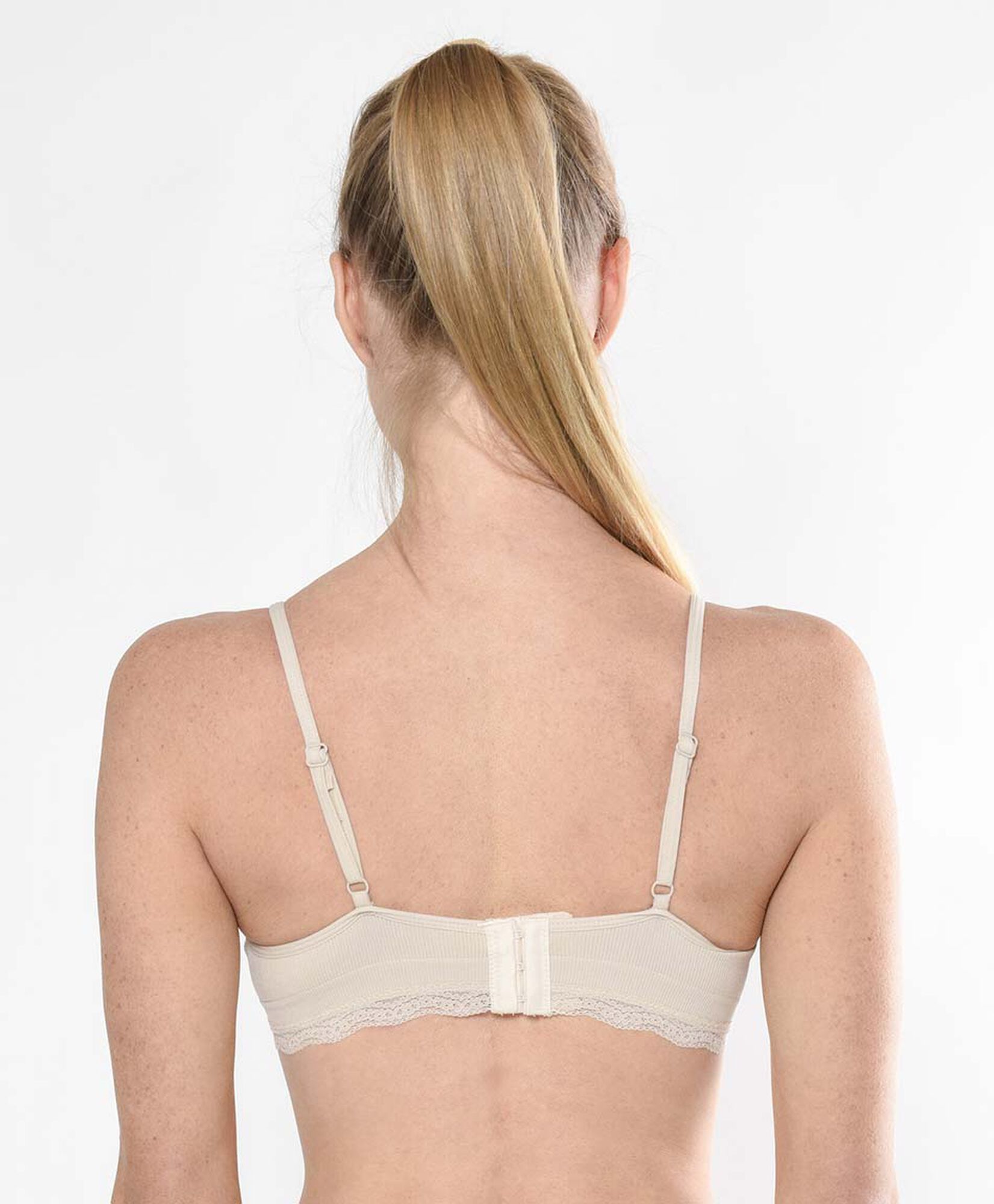 Bralette mujer seamless acanalado escote redondo Bralette mujer seamless acanalado escote redondo