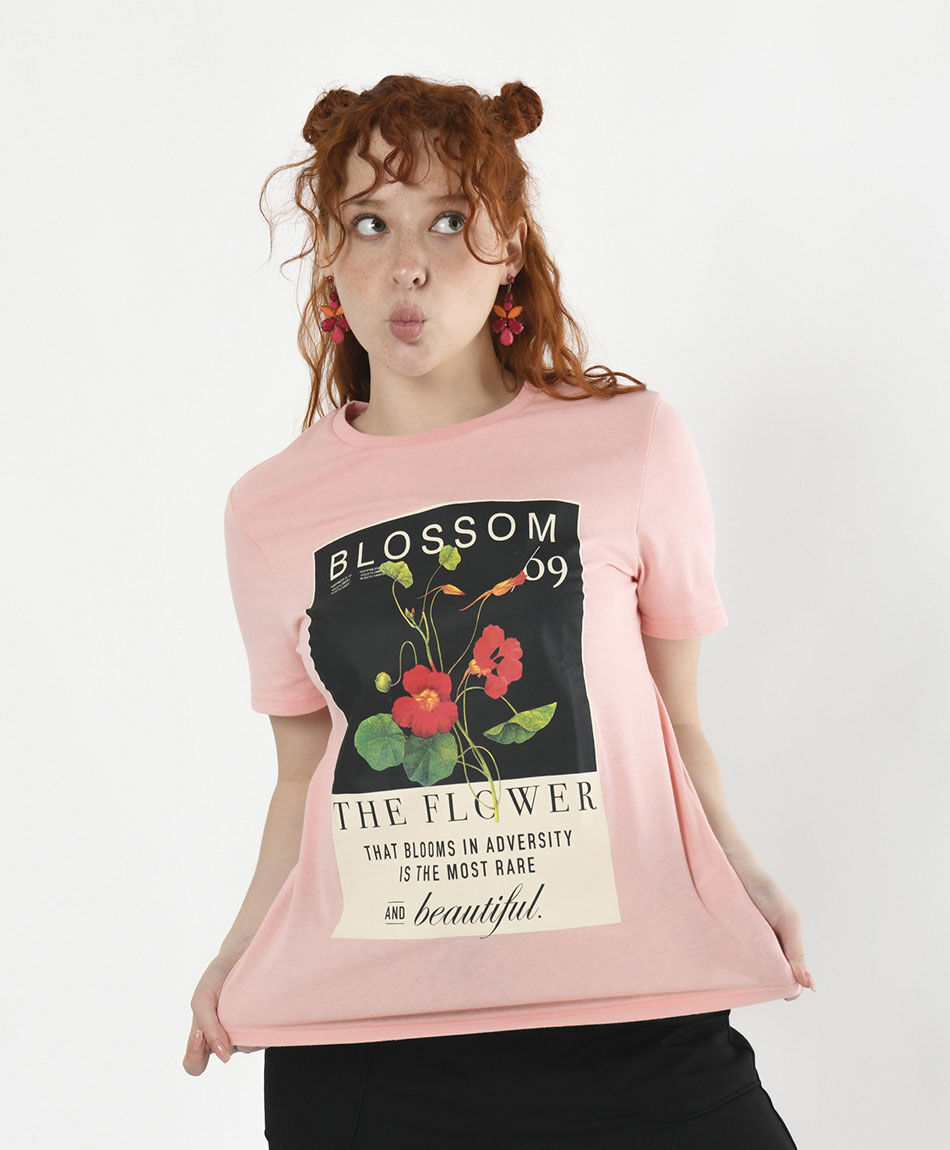 Polera mujer flores