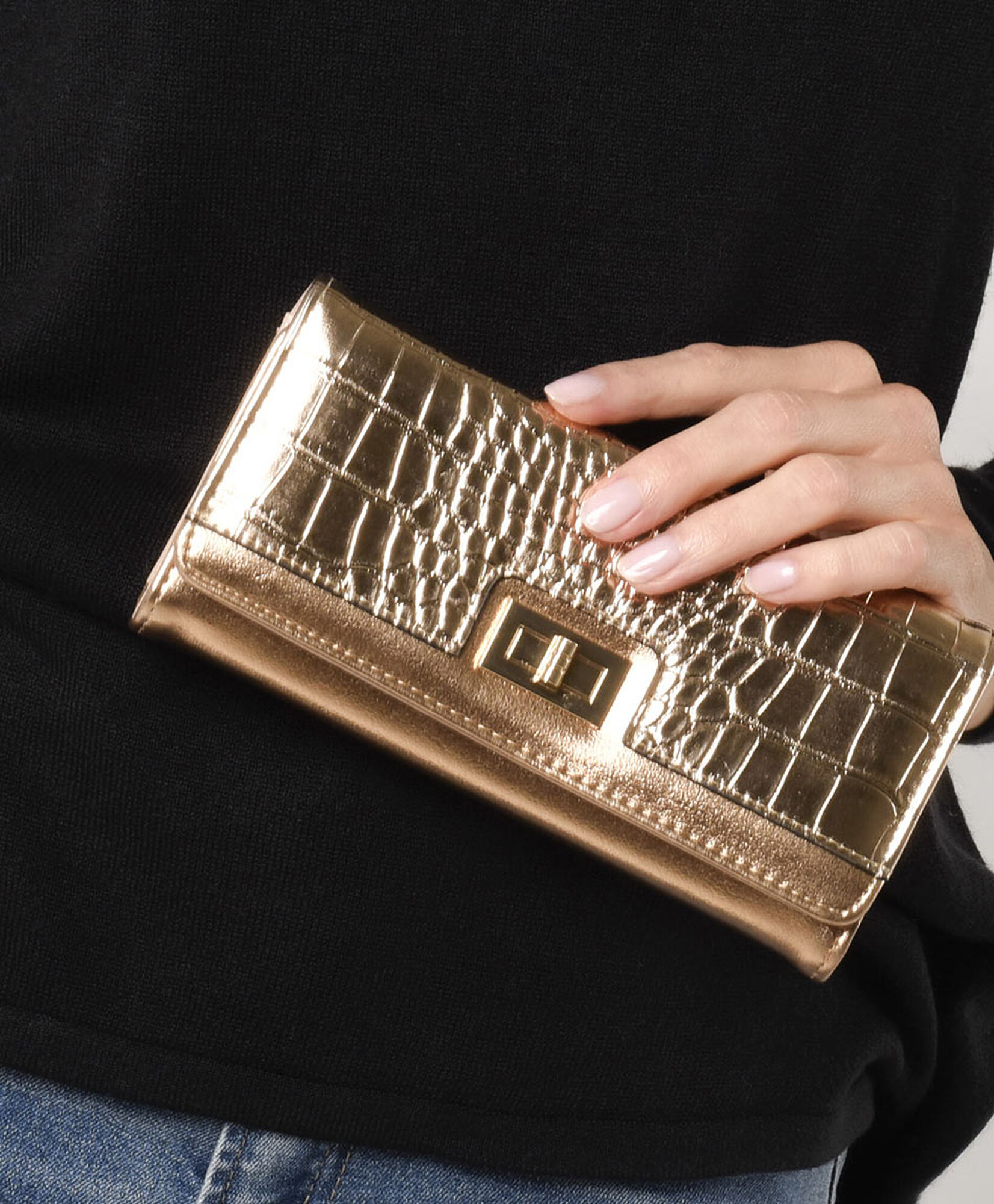 Billetera mujer dorada Billetera mujer dorada