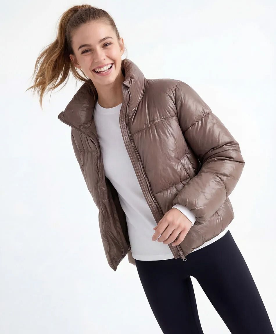 Parka deportiva mujer puffa brown