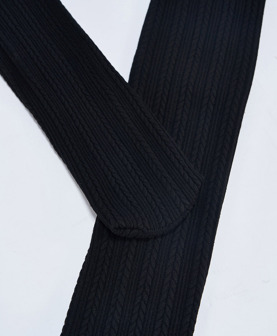 Panty mujer jacquard espigas anchas