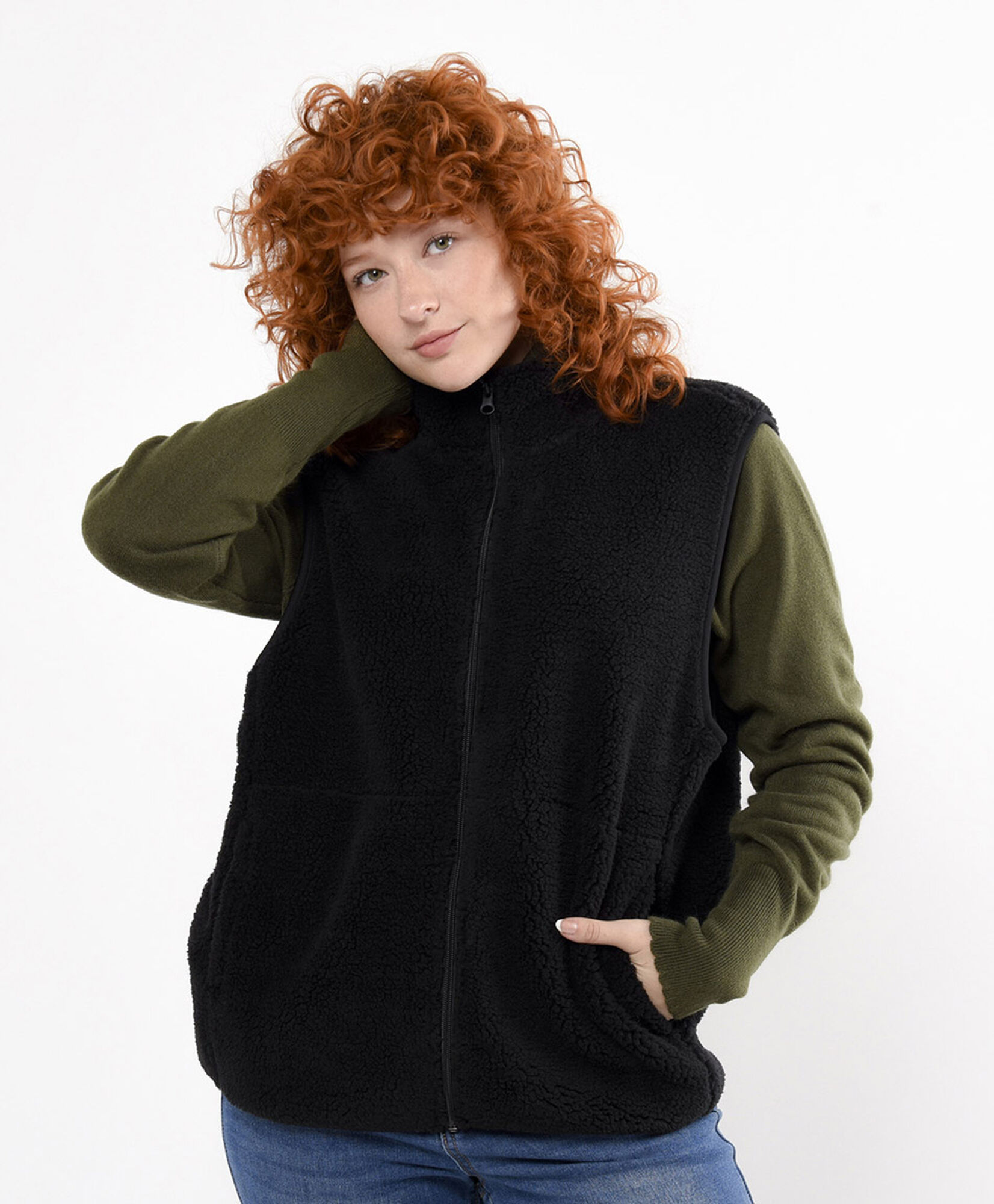 Polar mujer liso sin mangas Polar mujer liso sin mangas