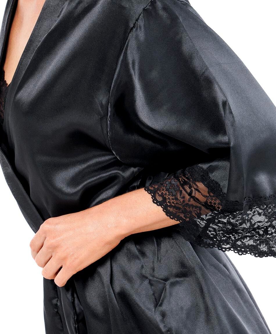 Bata mujer sat&iacute;n negra