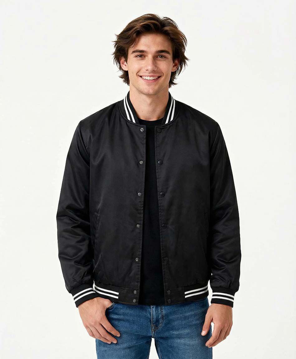 Chaqueta hombre bomber doble l&iacute;nea