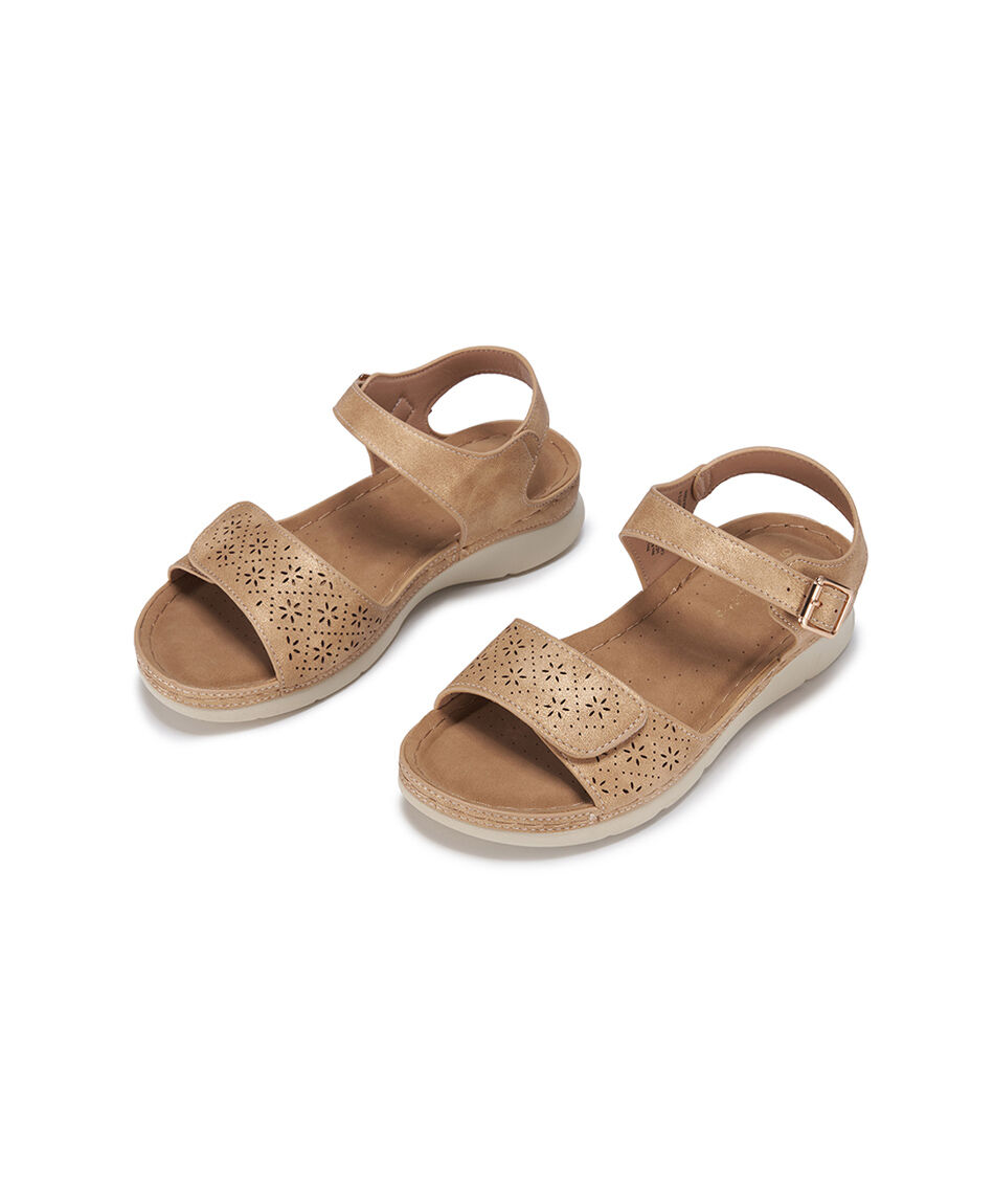 Sandalia mujer comfy camel