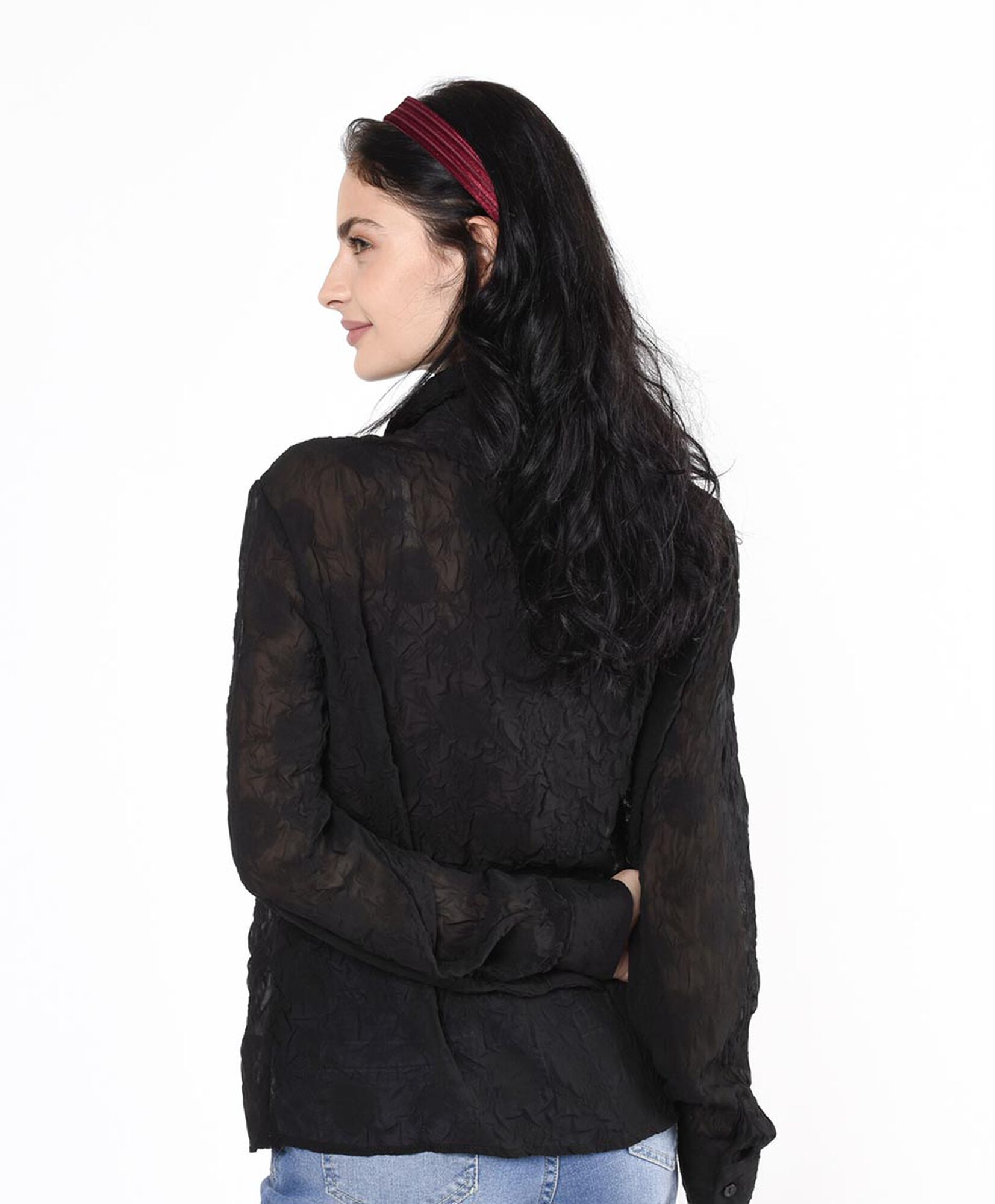 Blusa mujer negra transparencia Blusa mujer negra transparencia