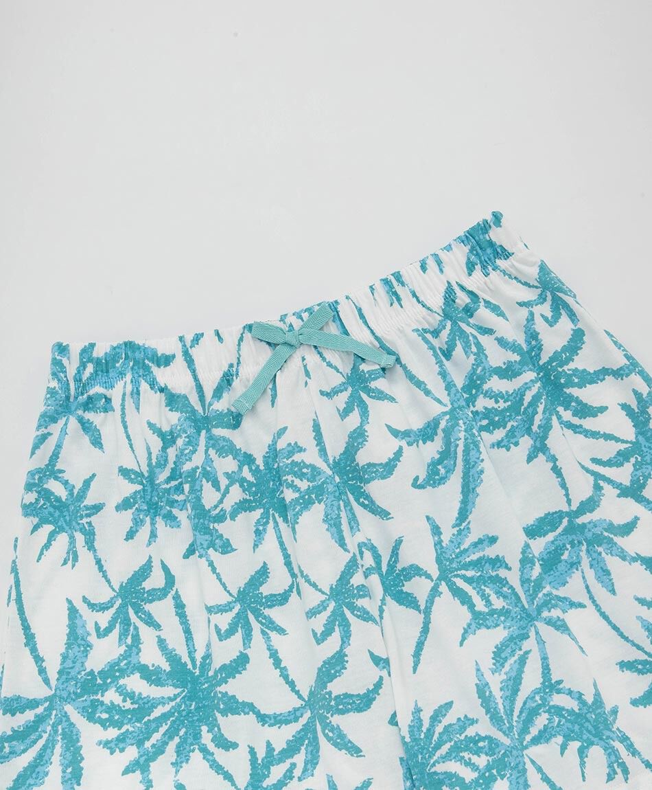 Pijama mujer short palmeras