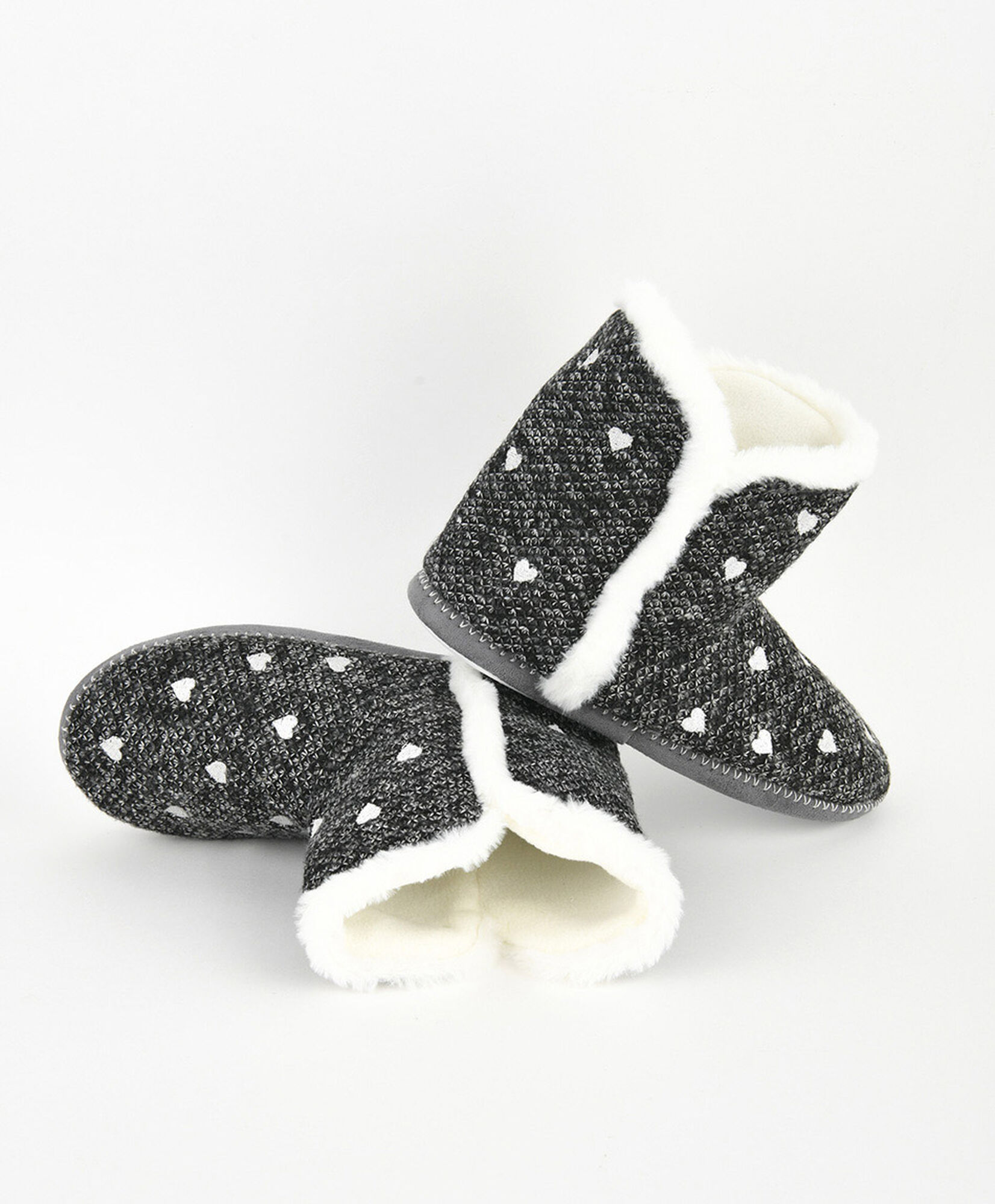 Pantufla mujer corazones caña alta Pantufla mujer corazones caña alta
