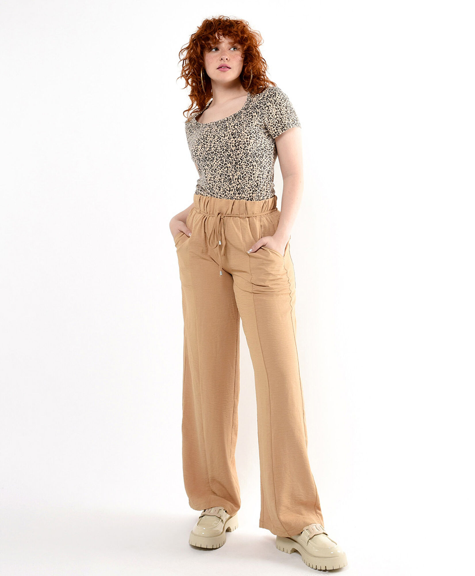 Pantalón mujer textura lazo Pantalón mujer textura lazo