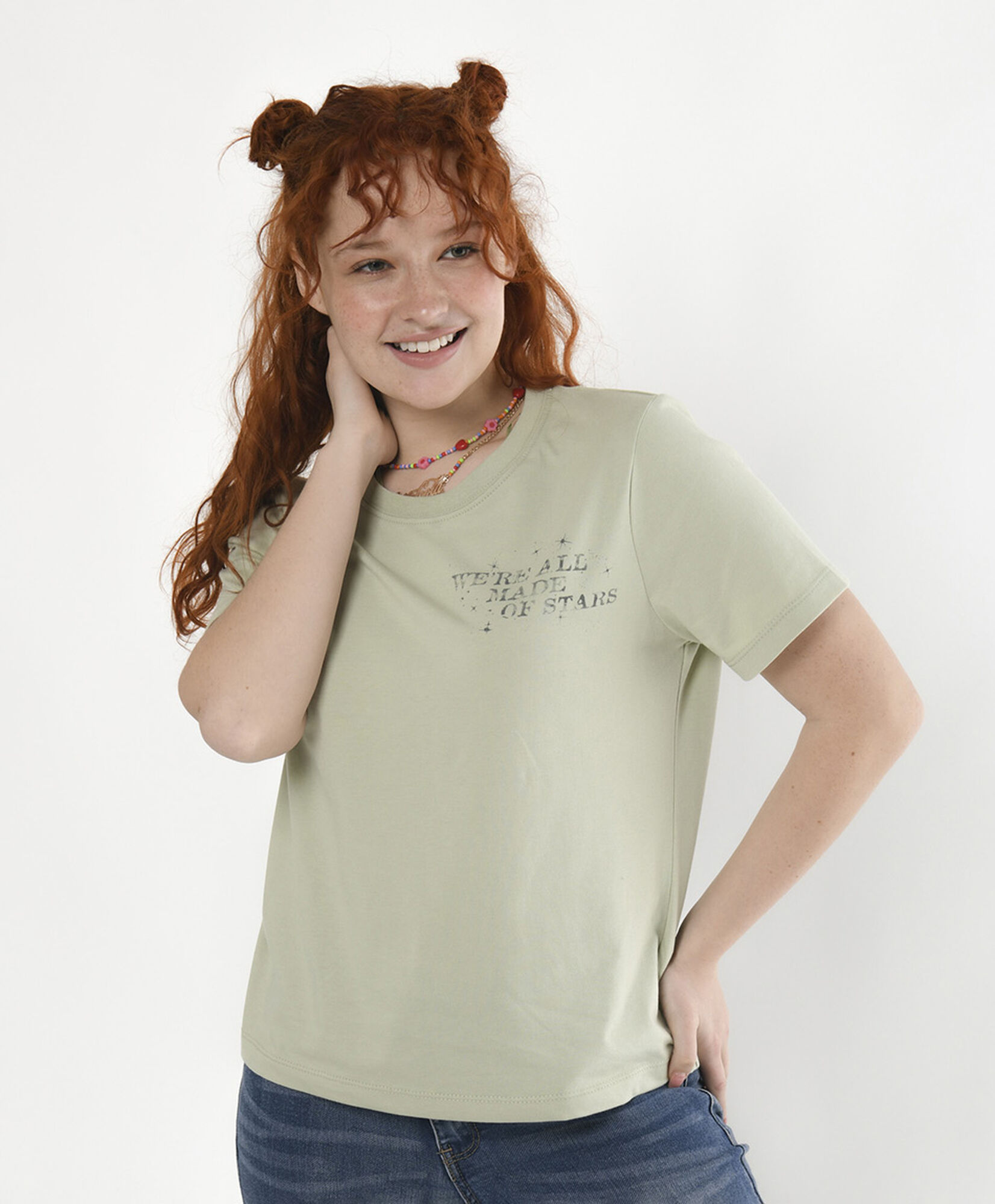 Polera mujer doble estampado Polera mujer doble estampado