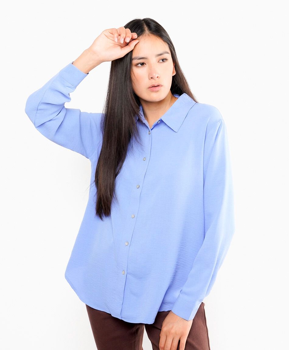 Blusa mujer camisera lisa