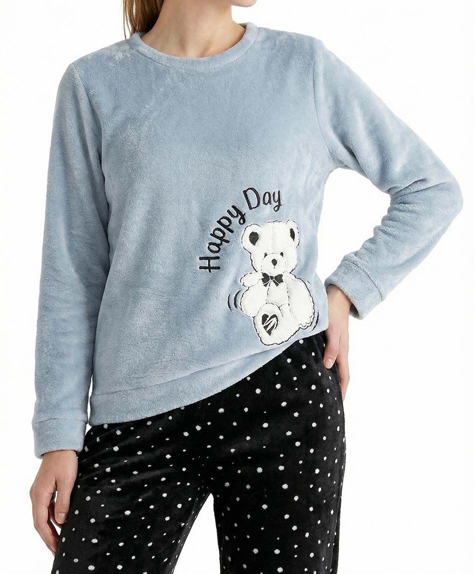 Pijama mujer coral osito