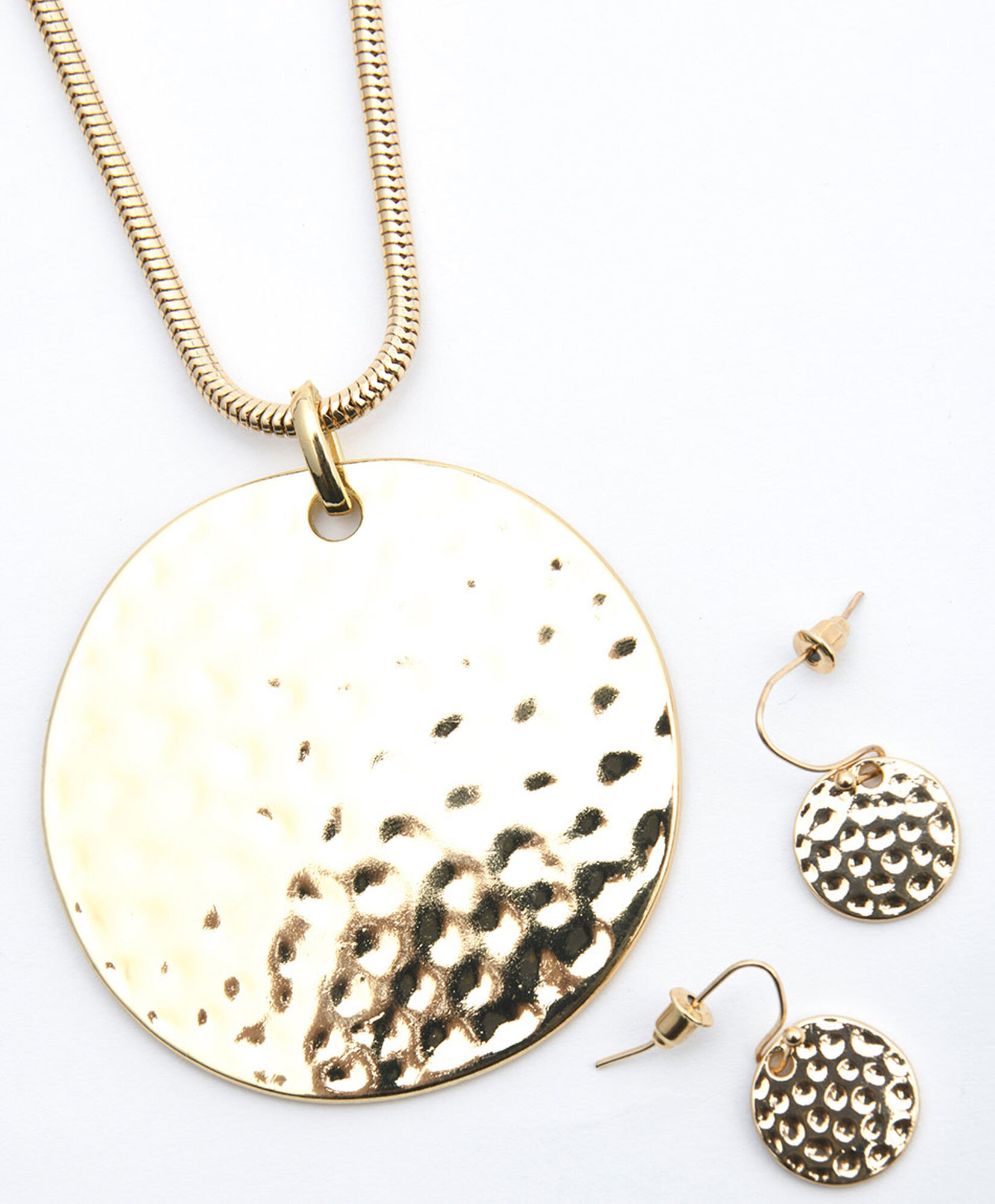 Set collar + aros mujer medalla Set collar + aros mujer medalla