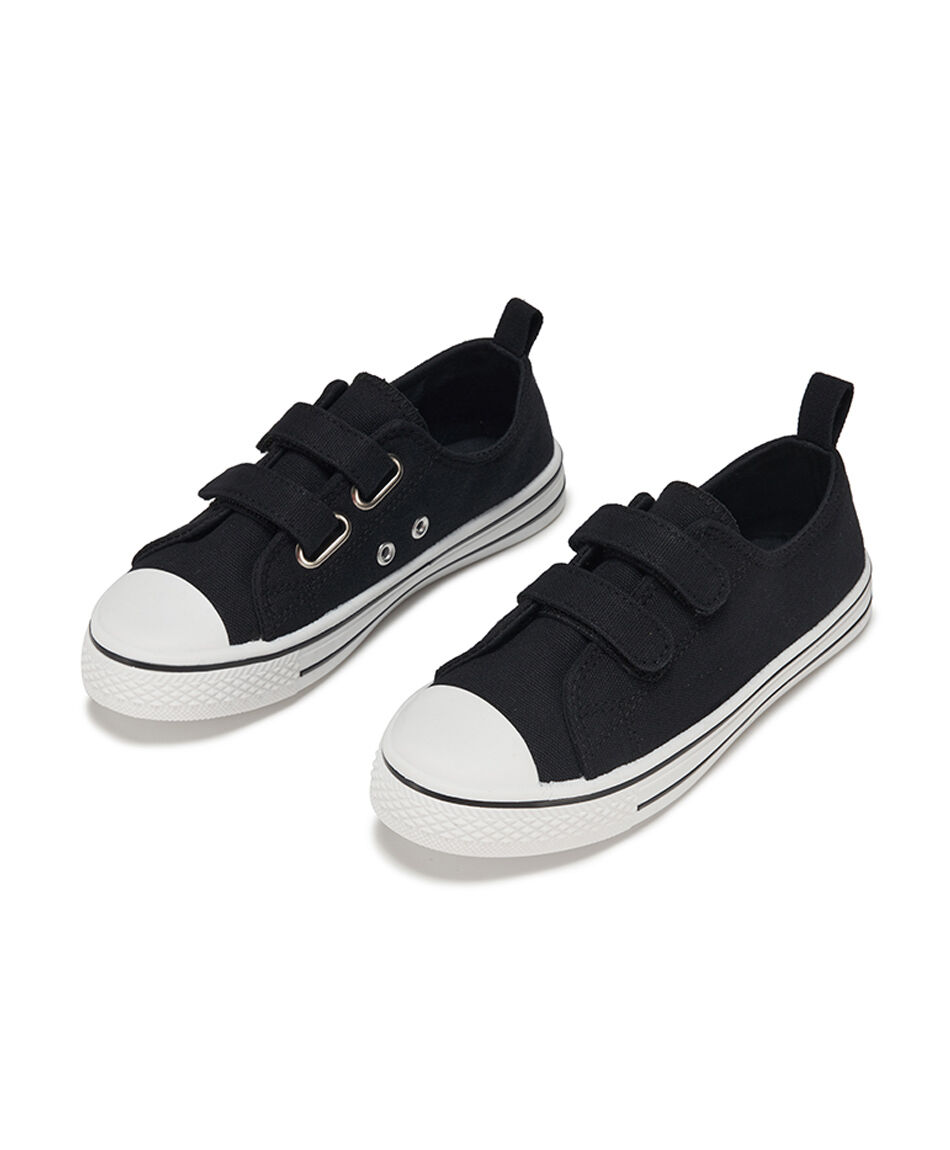 Zapatilla infantil (26 a 31) negra velcros