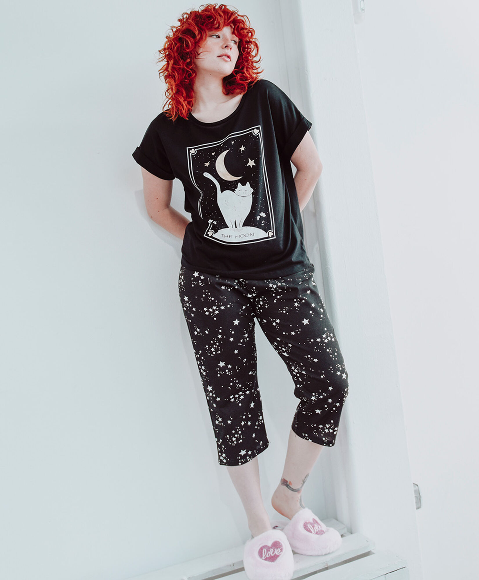 Pijama mujer gato luna capri Pijama mujer gato luna capri