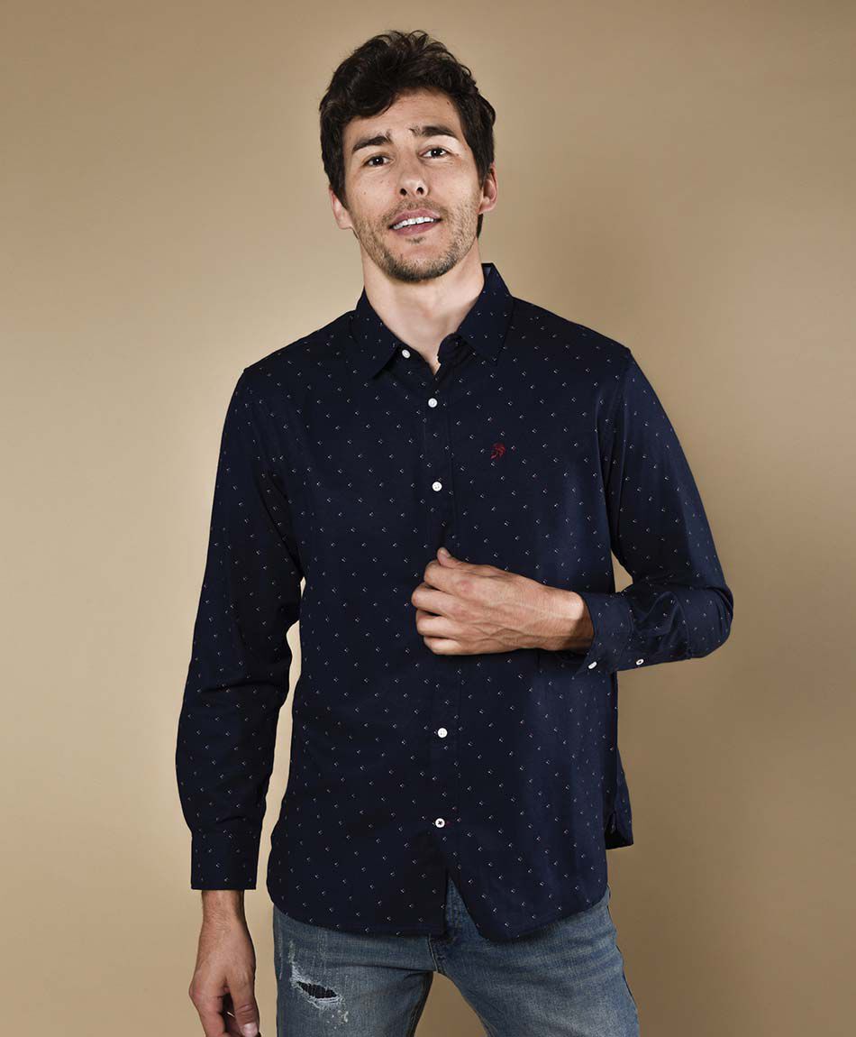 Camisa puntos manga larga