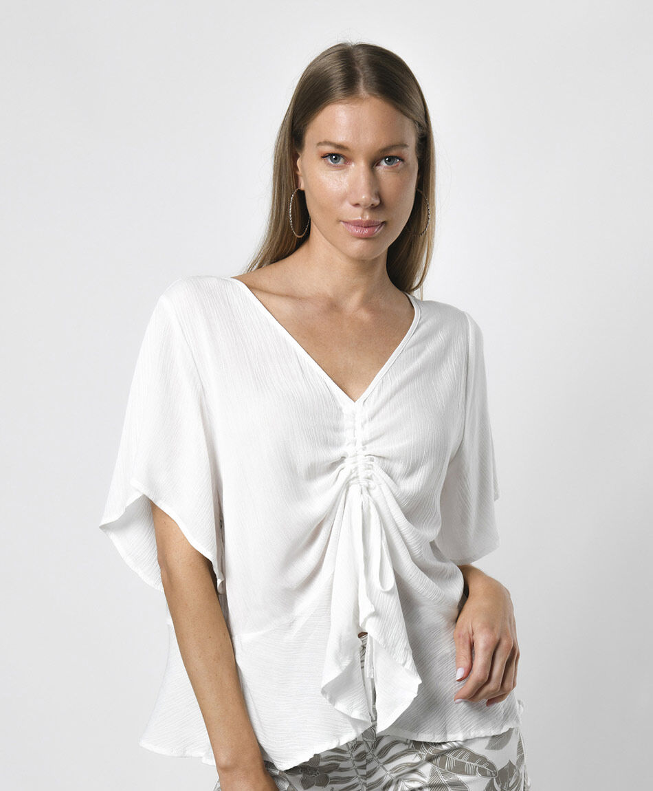 Blusa mujer corrugada