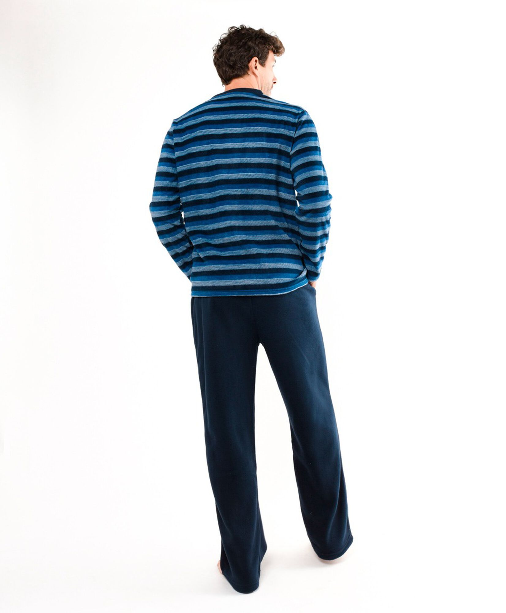 Pijama hombre polar líneas Pijama hombre polar líneas