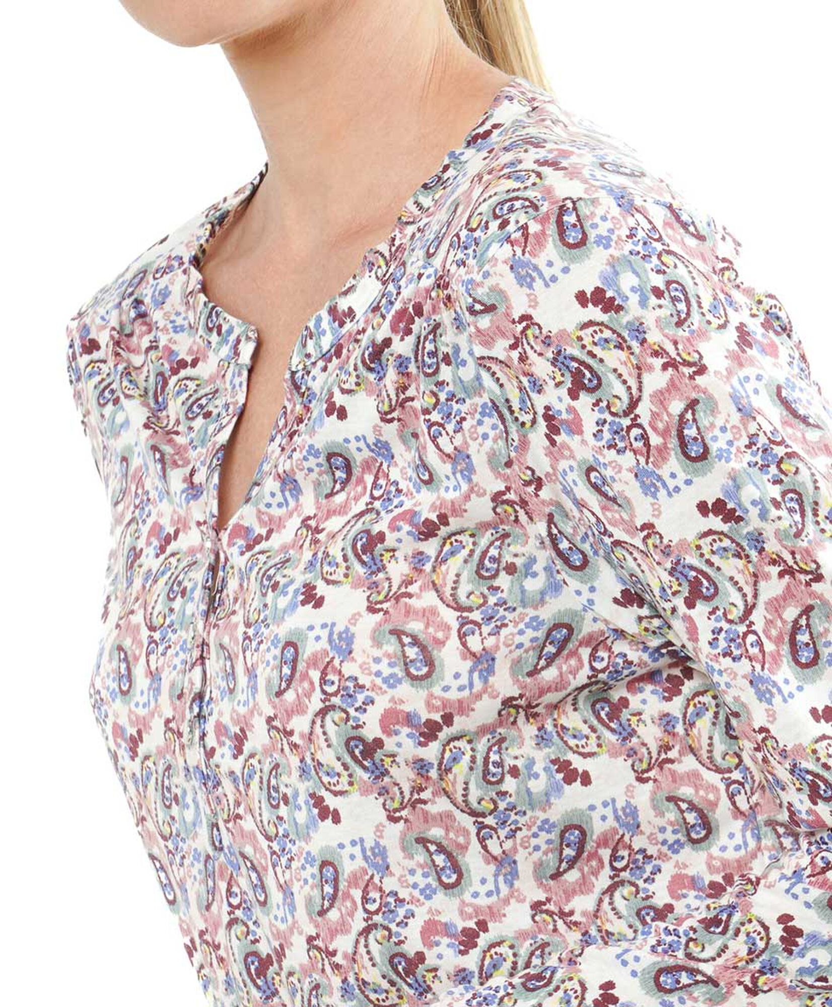 Polera mujer print paisley pink Polera mujer print paisley pink
