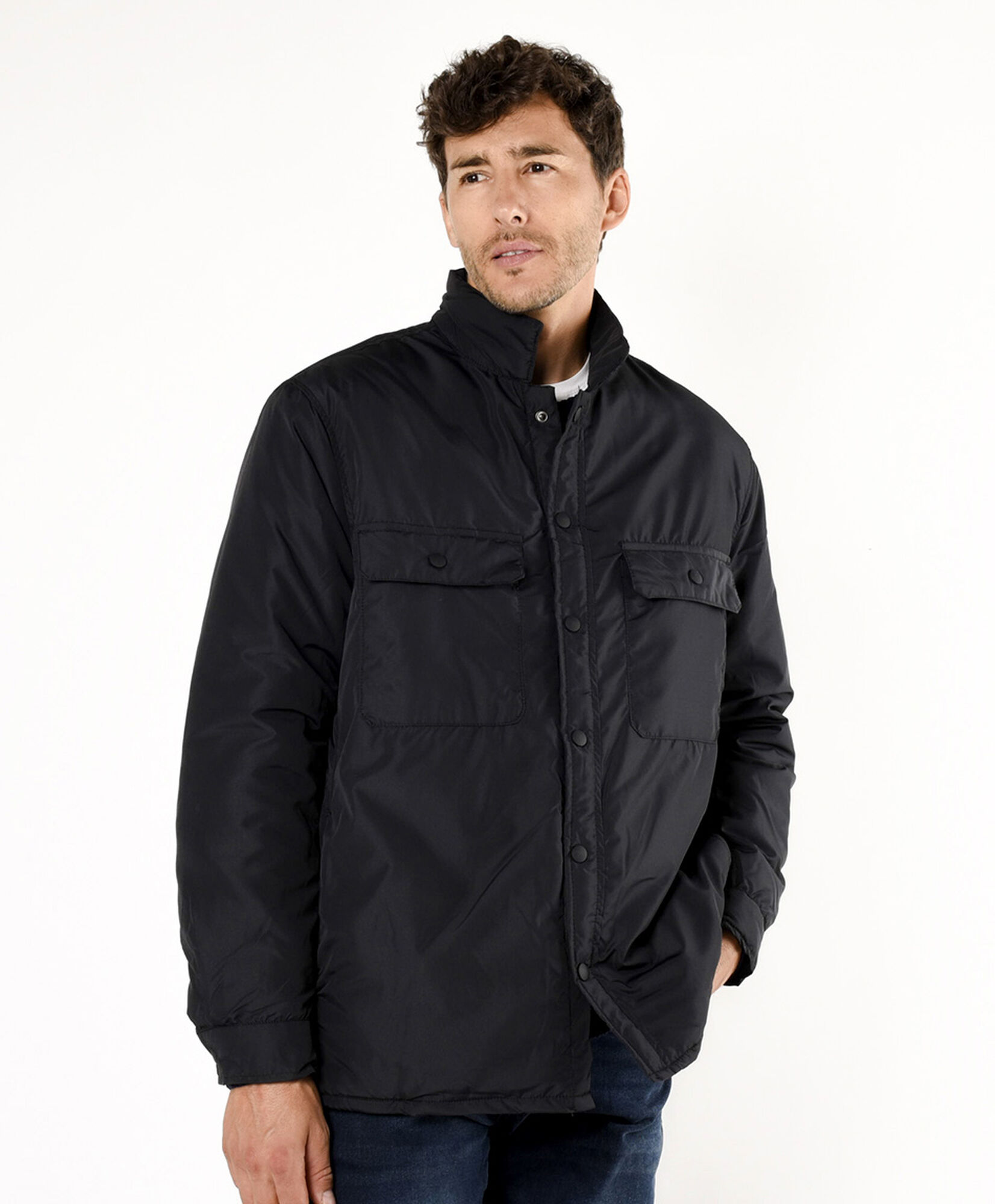 Chaqueta hombre bolsillos y botones Chaqueta hombre bolsillos y botones